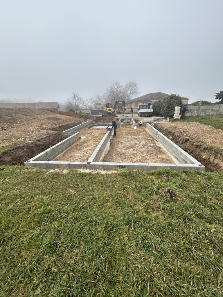 Réalisation du soubassement